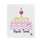 I Love Nauti Time White | Mix & Match Velveteen Fun-Flirty Lovers’ Blankets