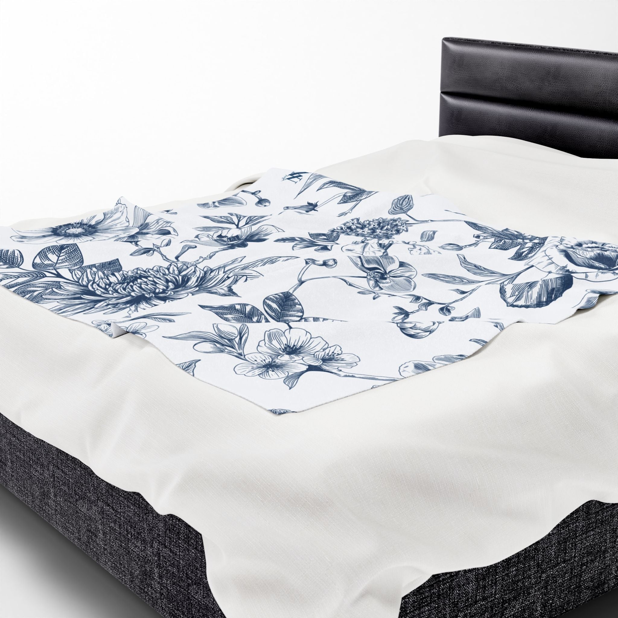 Pretty Blue Floral | Mix & Match Soft Fun-Flirty Lovers’ Blankets