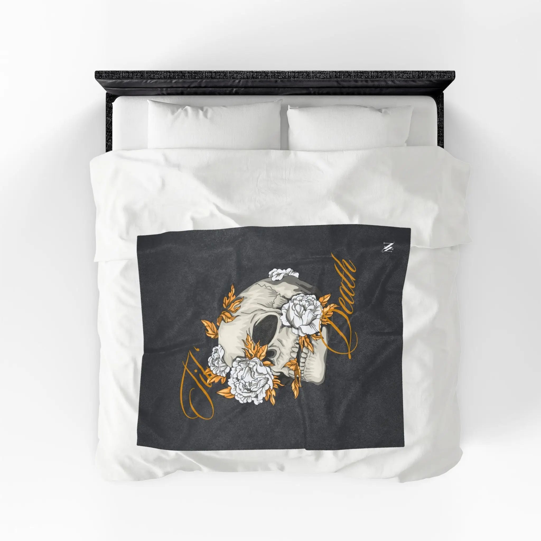 Til’ Death Skull & Flowers Blanket