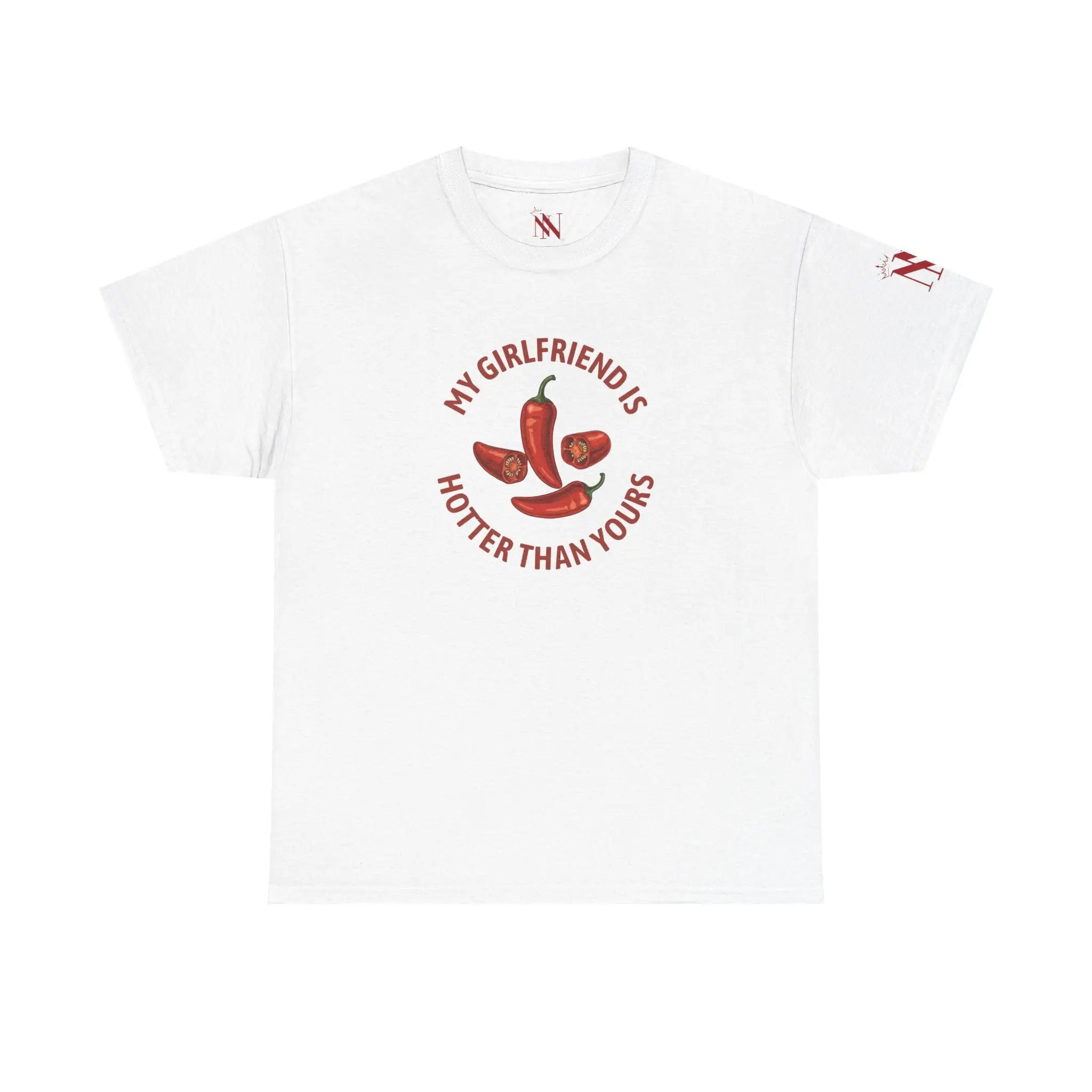 My Girlfriend is Hotter Than Yours Pepper | Mix & Match Cotton Unisex Fun-Flirty Lovers’ T-Shirts