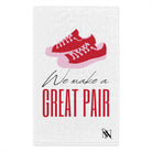 We Make a Great Pair Shoes | Mix & Match Soft Fun-Flirty Lovers’ Towels