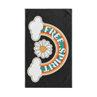 Free Spirit Retro Sticker Dark Grey Cum Towel