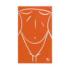 Sexy Female Outline Orange Cum Towel