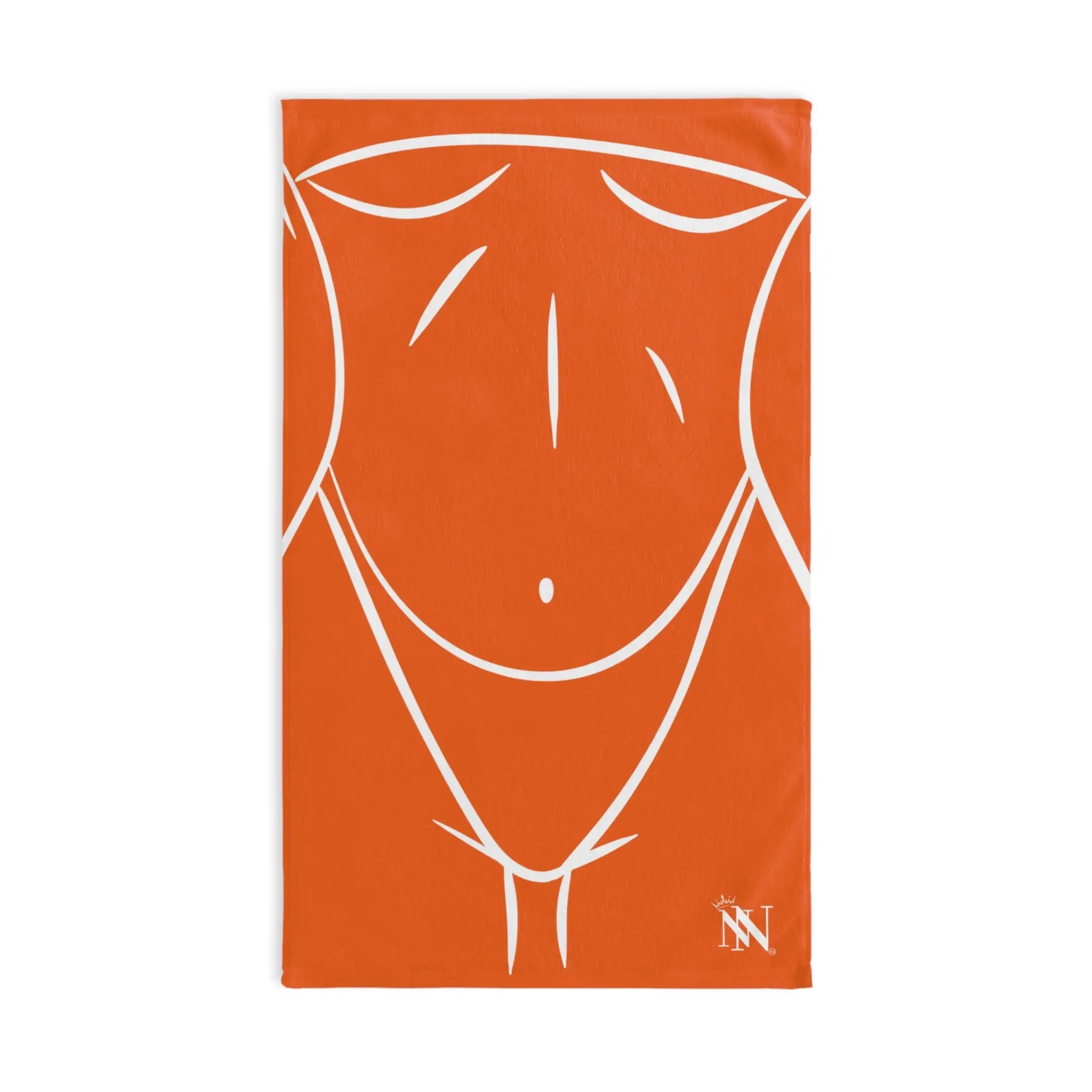Sexy Female Outline Orange Cum Towel