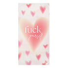 Fuck Yourself Heart Pattern Extra Large Sex Towel