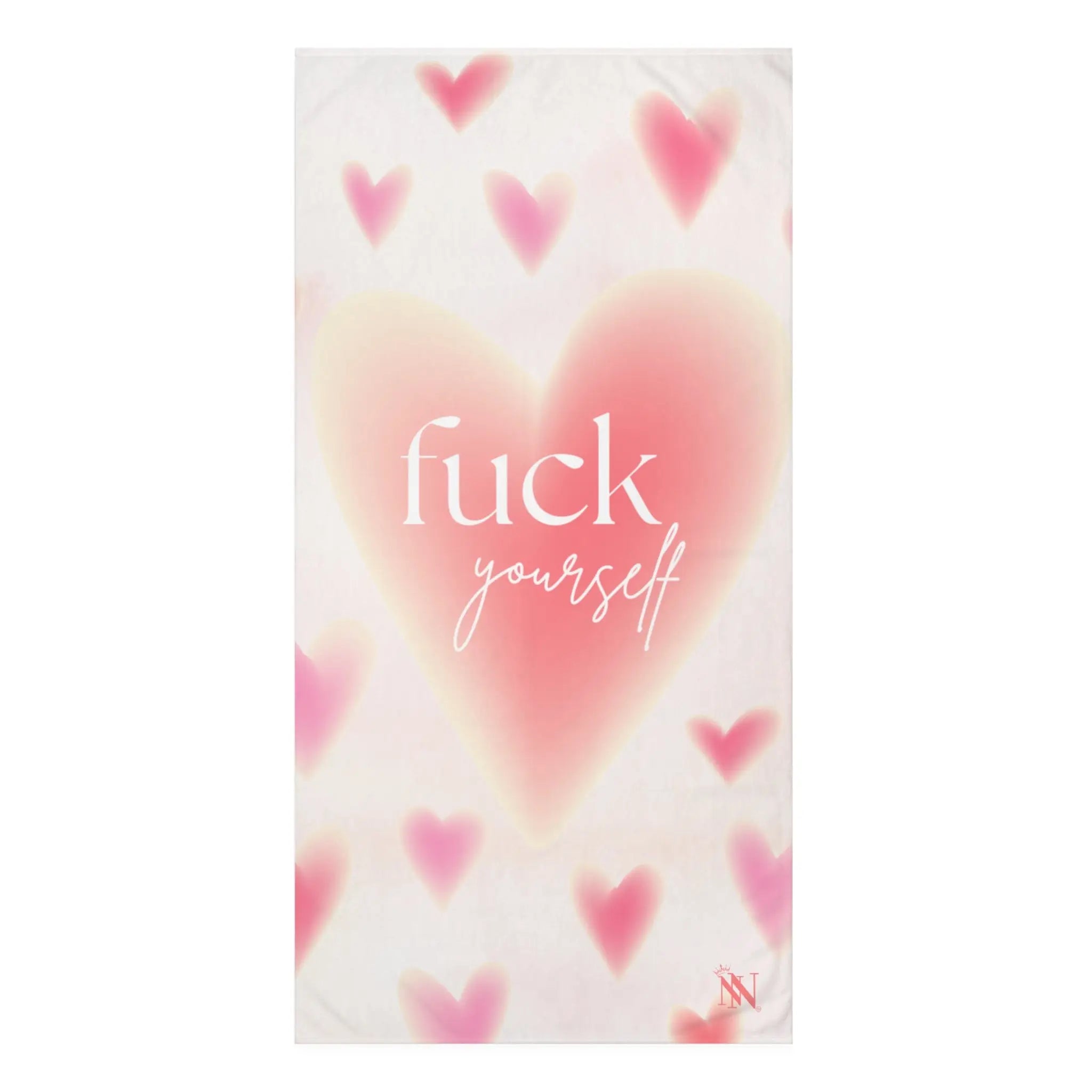 Fuck Yourself Heart Pattern Extra Large Sex Towel