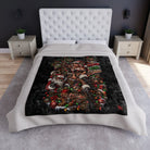 Christmas Wicked Fantasy | Nectar Napkins Fun-Flirty Lovers’ Crushed Velvet Blankets