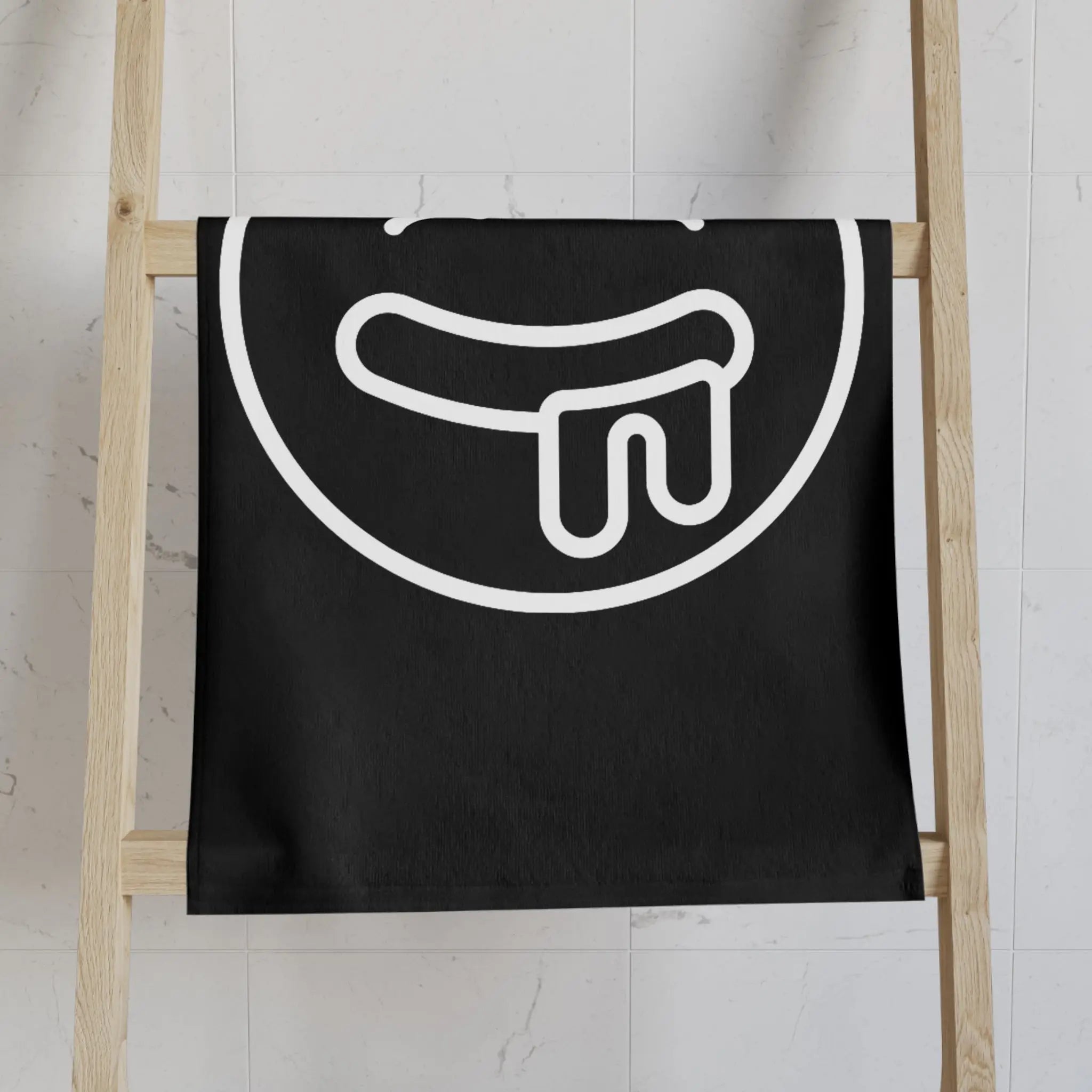 Drooling Emoji Black | Mix & Match Classic Fun-Flirty Lovers’ Towels