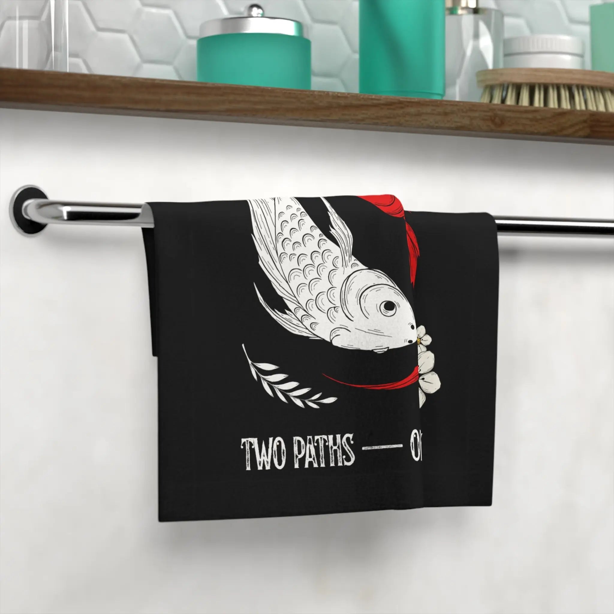 Two Paths One Destiny Koi Fish Ying Yang Cum Rag