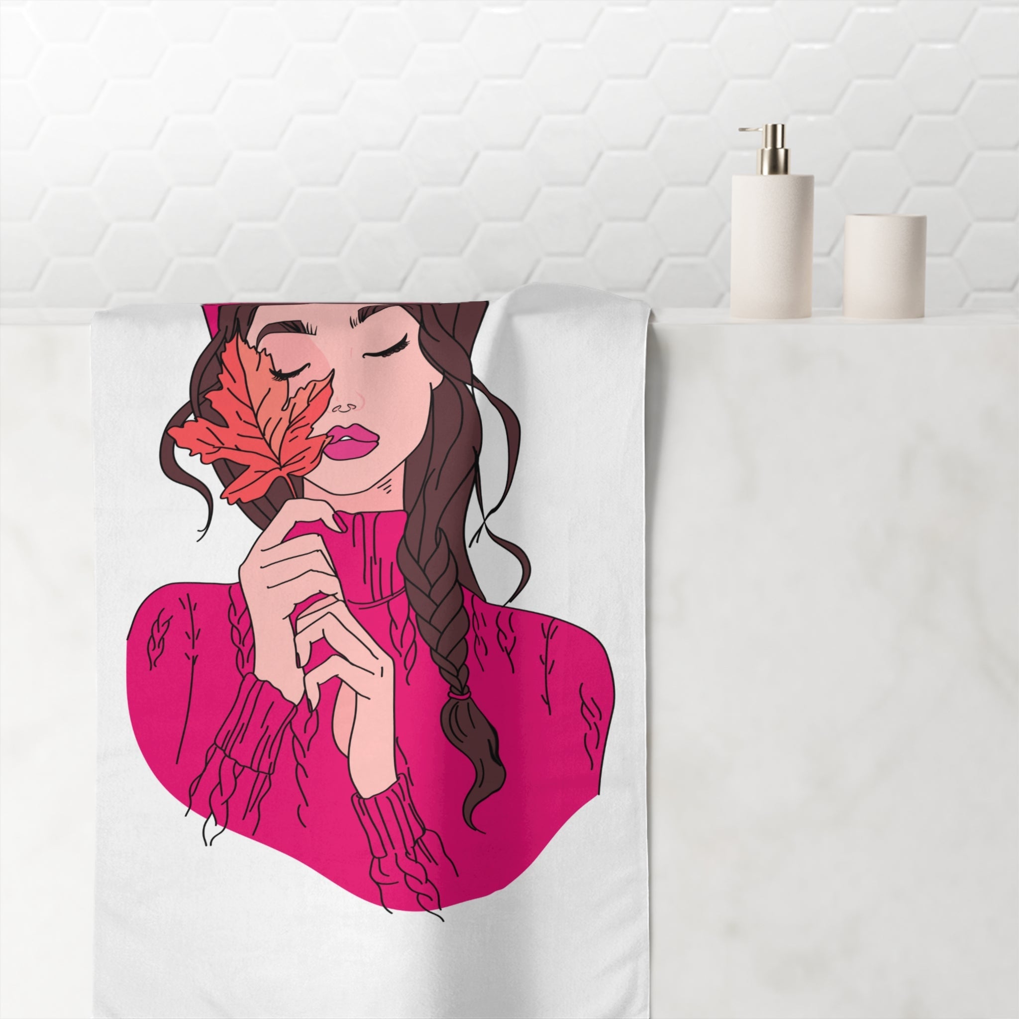 Fall Into Love Girl | Mix & Match XL Fun-Flirty Lovers’ Towels
