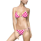 Signature Pink White Checkered | Mix & Match Fun-Flirty Lovers’ String Bikinis