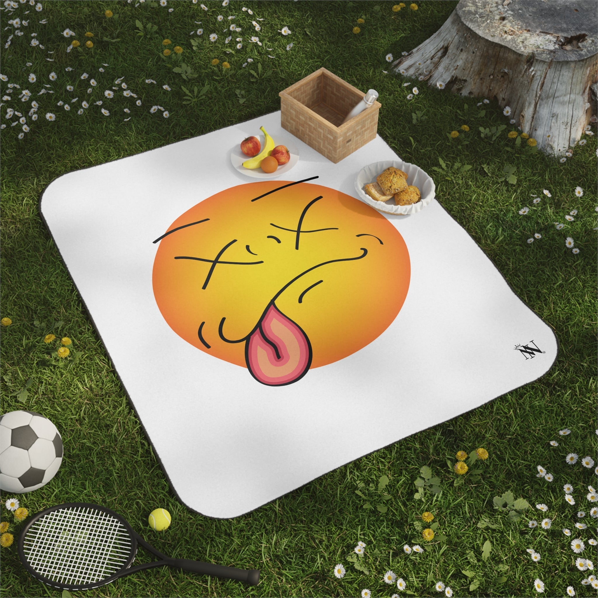 Knocked Out Emoji | Mix Match Fun-Flirty Lovers’ Water-Resistant Blankets