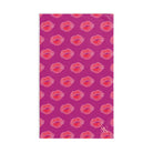 Lips Kiss Mark Pattern Hot Pink | Mix & Match Classic Fun-Flirty Lovers’ Towels