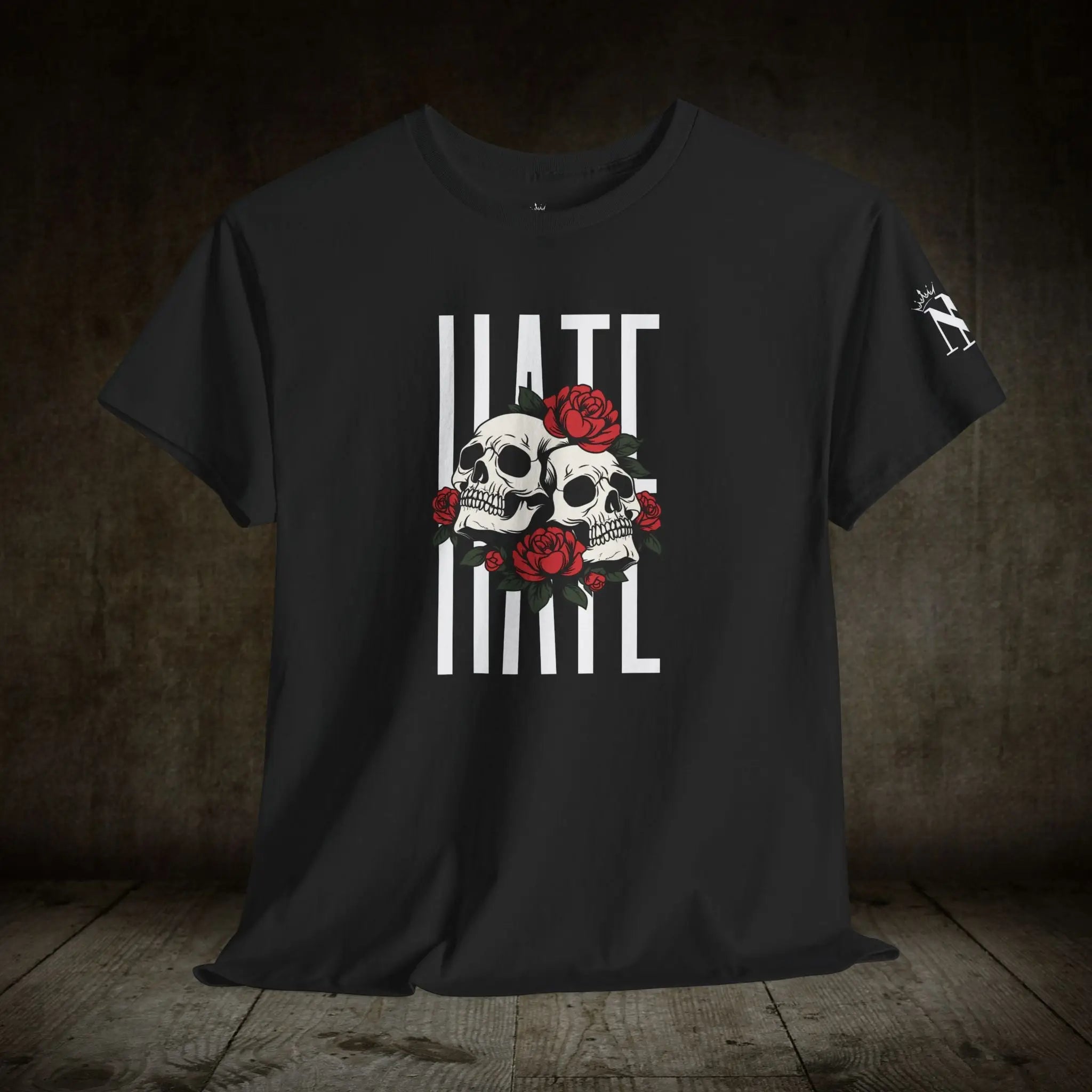 Roses Skulls & Hate | Mix & Match Cotton Unisex Fun-Flirty Lovers’ T-Shirts