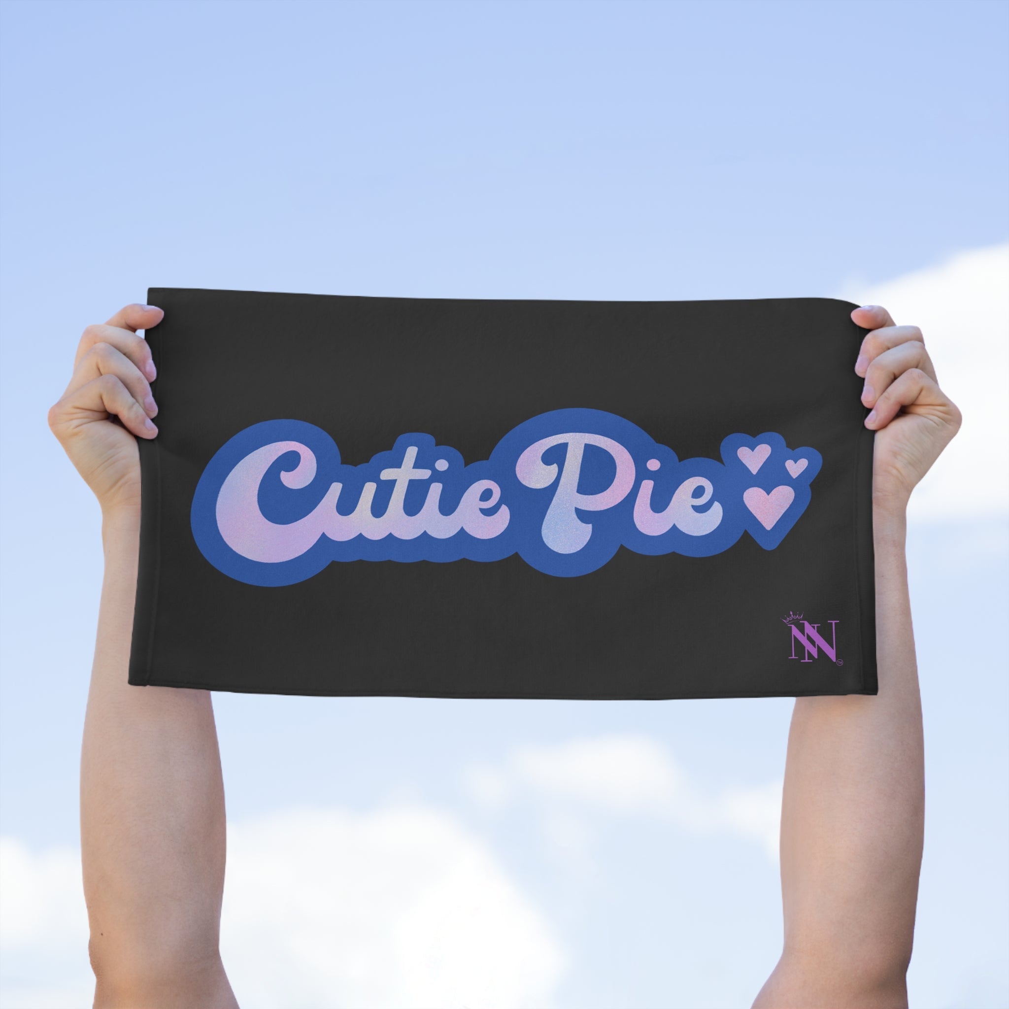 Cutie Pie Black | Mix & Match Soft Fun-Flirty Lovers’ Towels