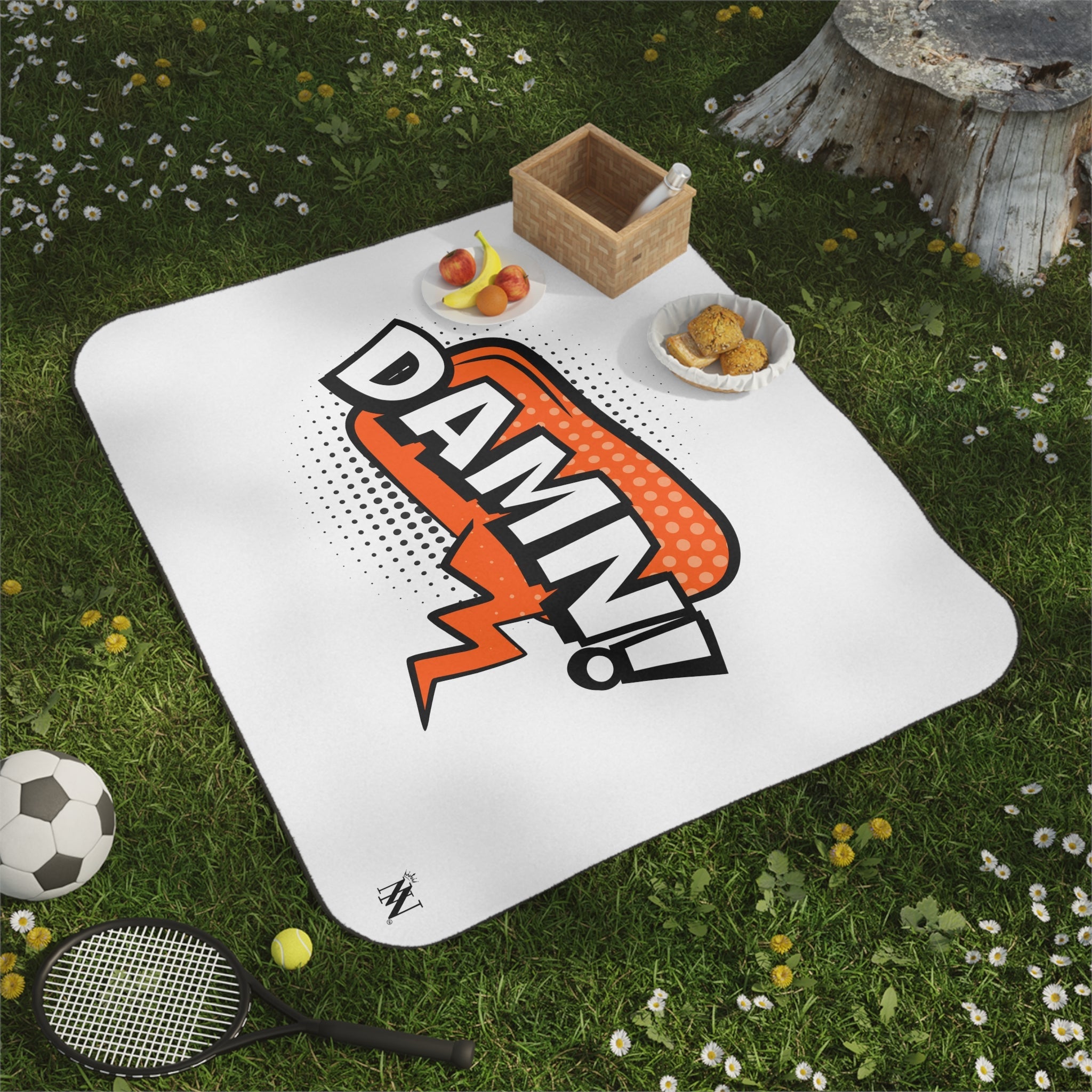 Thinking Damn! Cartoon Fun | Mix Match Fun-Flirty Lovers’ Water-Resistant Blankets