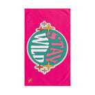 Stay Wild Retro Sticker Signature Pink Cum Towel