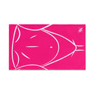 Sexy Female Outline Sugnature Pink Cum Towel