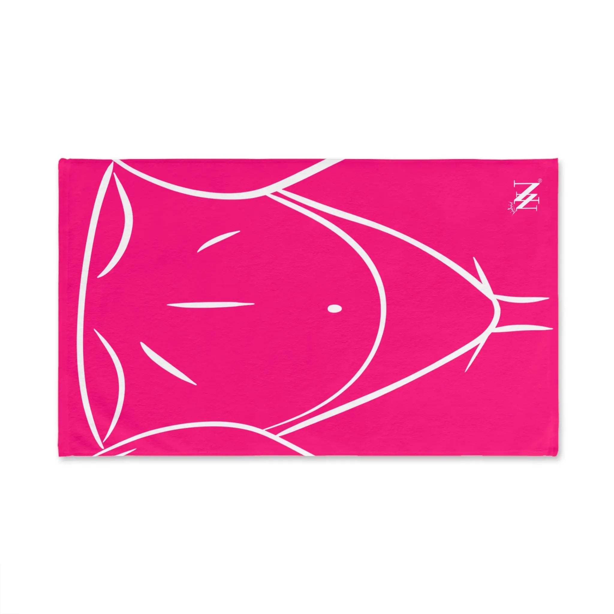 Sexy Female Outline Sugnature Pink Cum Towel