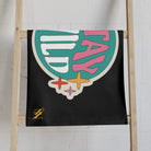 Stay Wild Retro Sticker Black Cum Towel