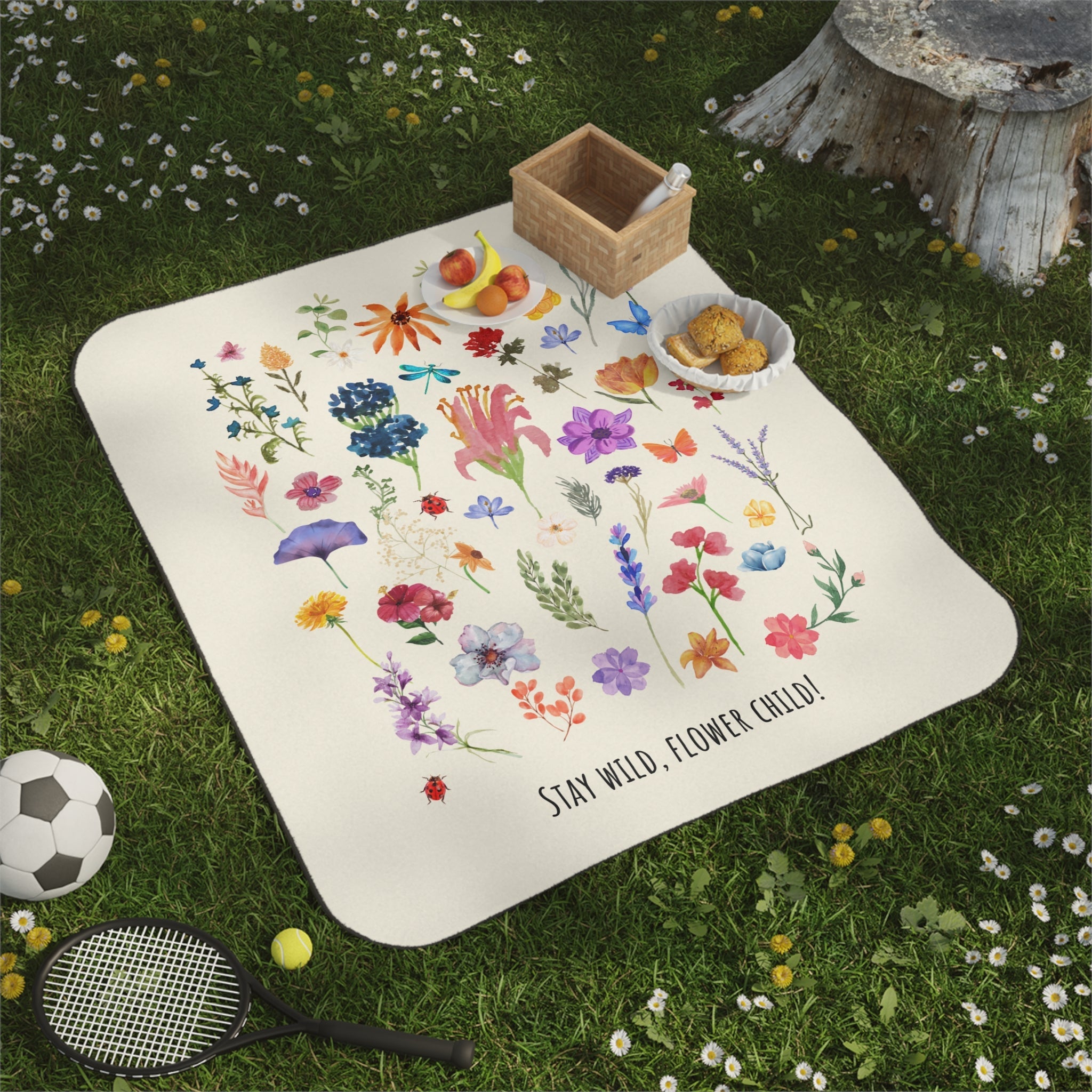 Stay Wild Flower Child! | Mix Match Fun-Flirty Lovers’ Water-Resistant Blankets