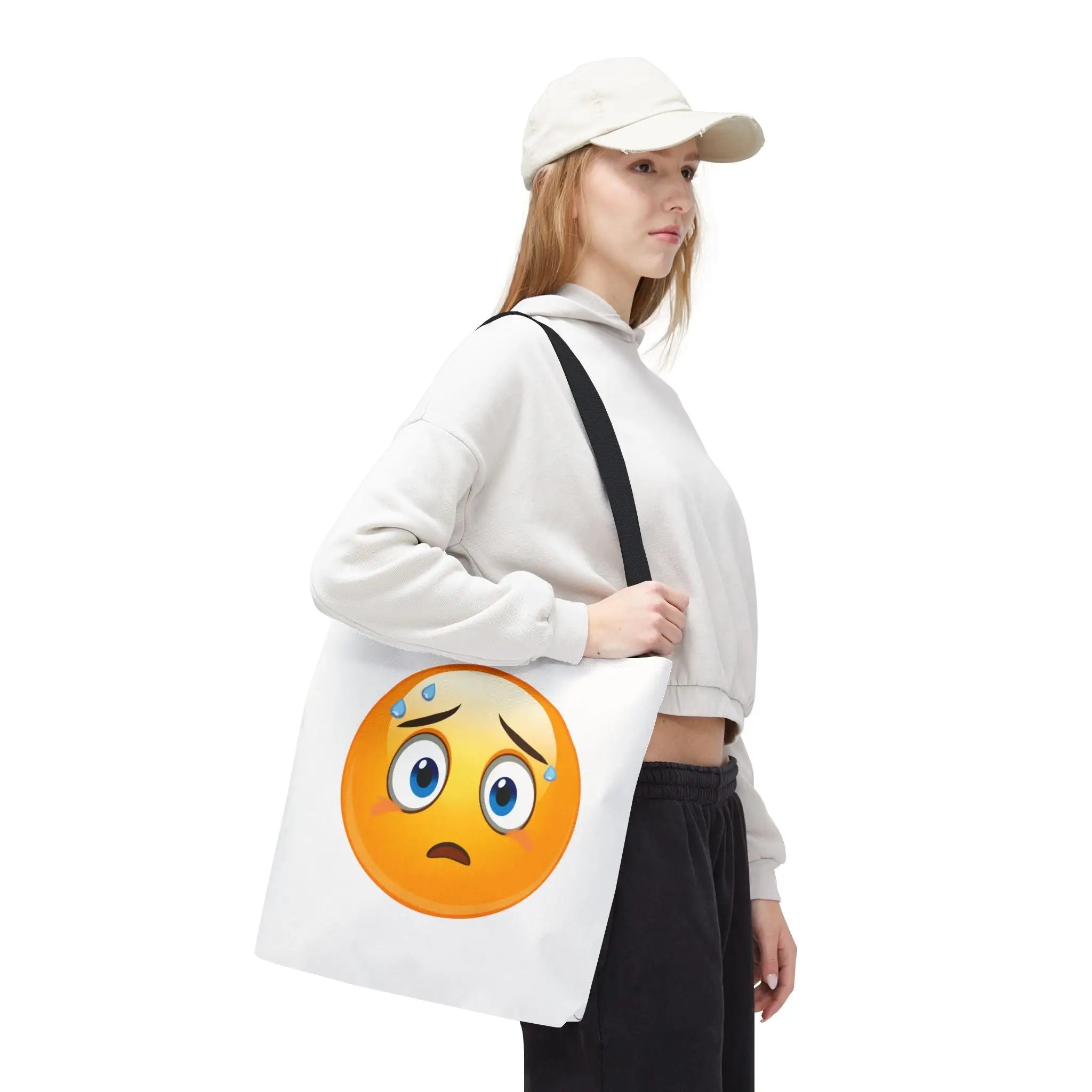 Sweating It Emoji Tote Bag