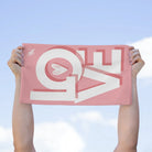 Block Letter Love Heart | Mix & Match Soft Fun-Flirty Lovers’ Towels