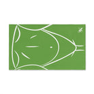 Sexy Female Outline Lime Green Cum Towel