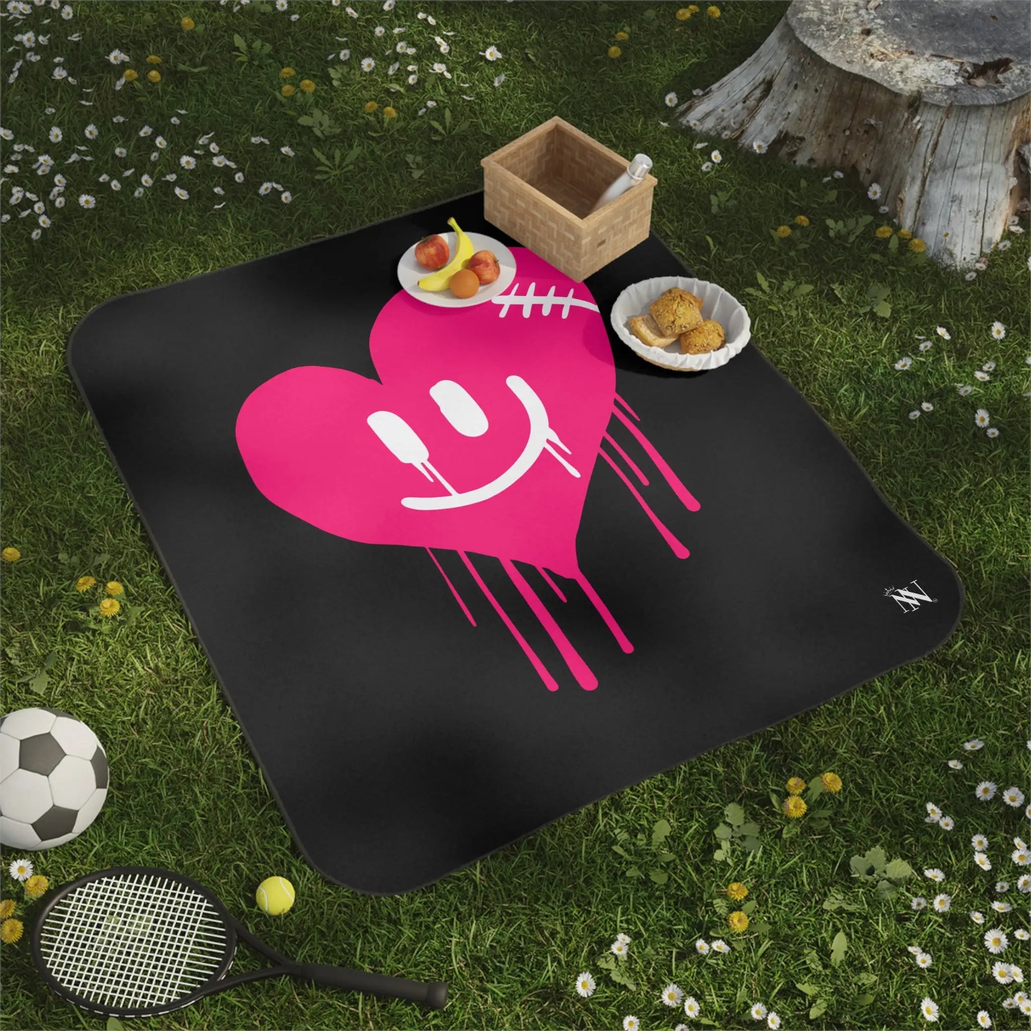 Smiling Drippy Heart | Nectar Napkins Fun-Flirty Lovers’ Sex Blankets