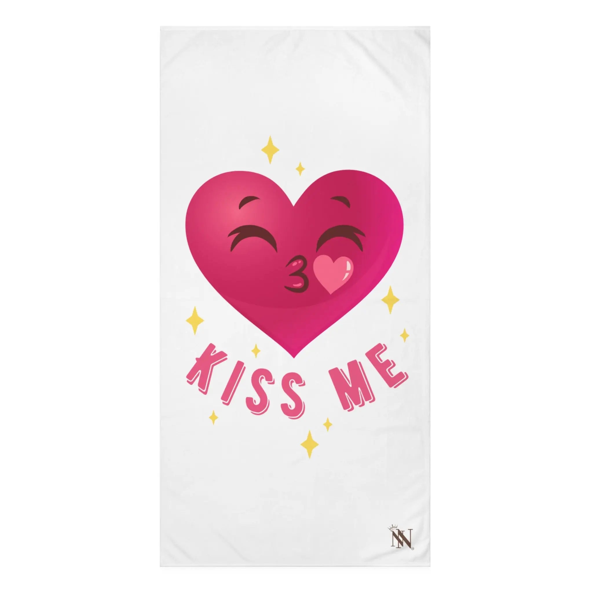 Kiss Me Heart Emoji | Nectar Napkins XL Fun-Flirty Lovers’ Towels