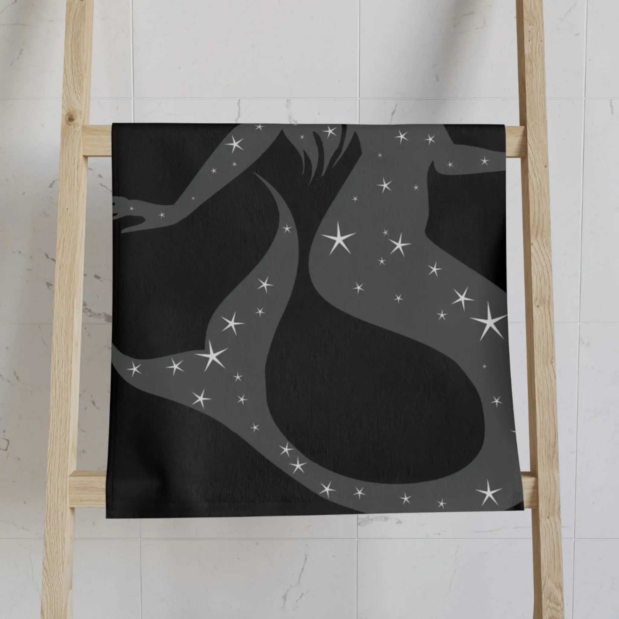 Mermaid Star Black Cum Towel