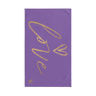 Gold Love Heart Light Purple Cum Towel