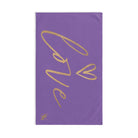 Gold Love Heart Light Purple | Mix & Match Classic Fun-Flirty Lovers’ Towels