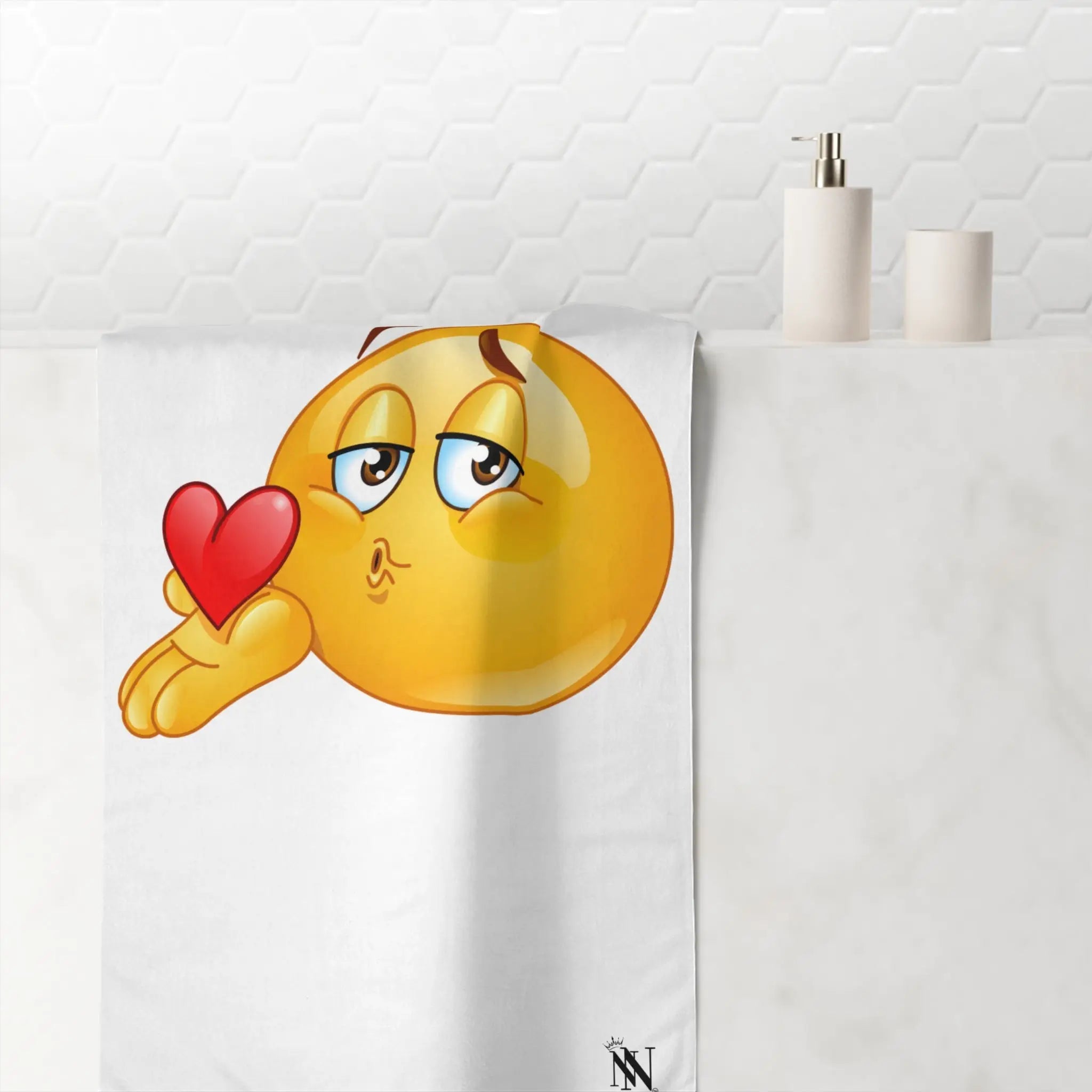 Blow Me a Kiss Emoji Extra Large Towel
