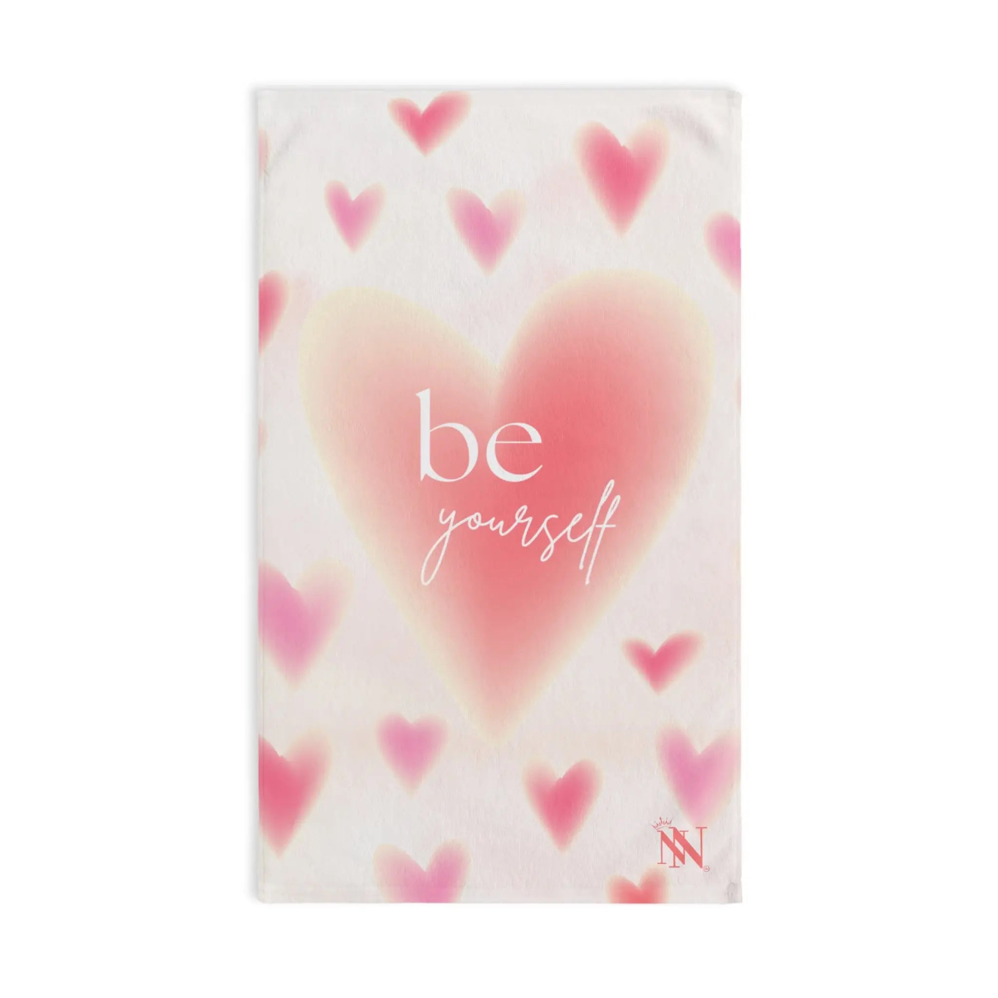 Be Yourself Heart Pattern Cum Towel