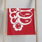 Smiley Happy Face Good Vibes Red | Mix & Match Classic Fun-Flirty Lovers’ Towels
