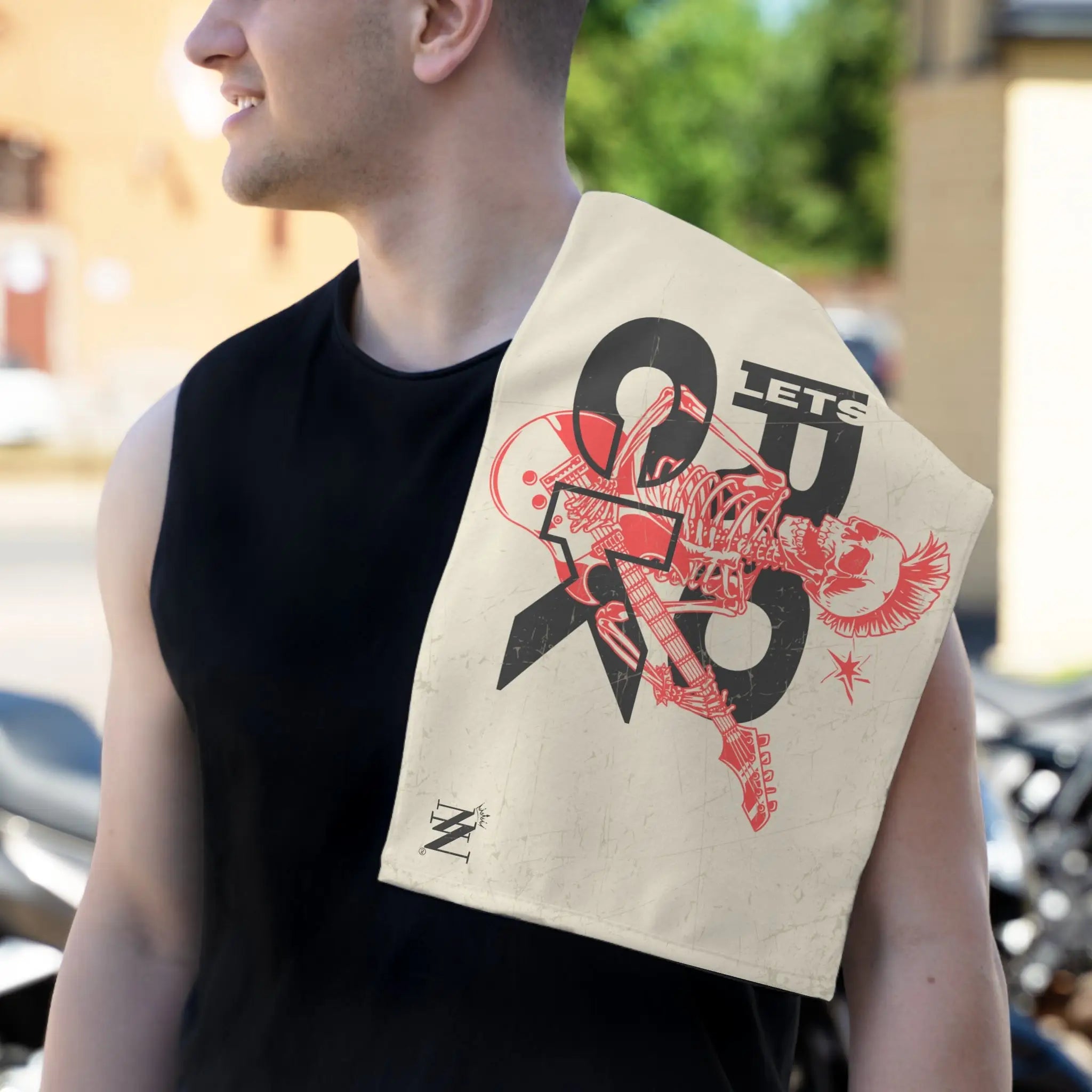 Let’s Rock Skull Rocker Sex Towel