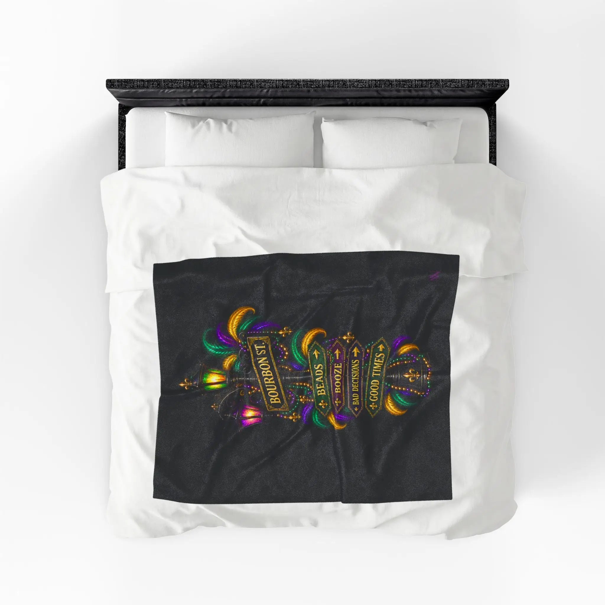 Bourbon St. Sign Bad Decisions Lovers’ Blanket