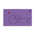 Stick Man Heart Balloon Light Purple | Mix & Match Classic Fun-Flirty Lovers’ Towels