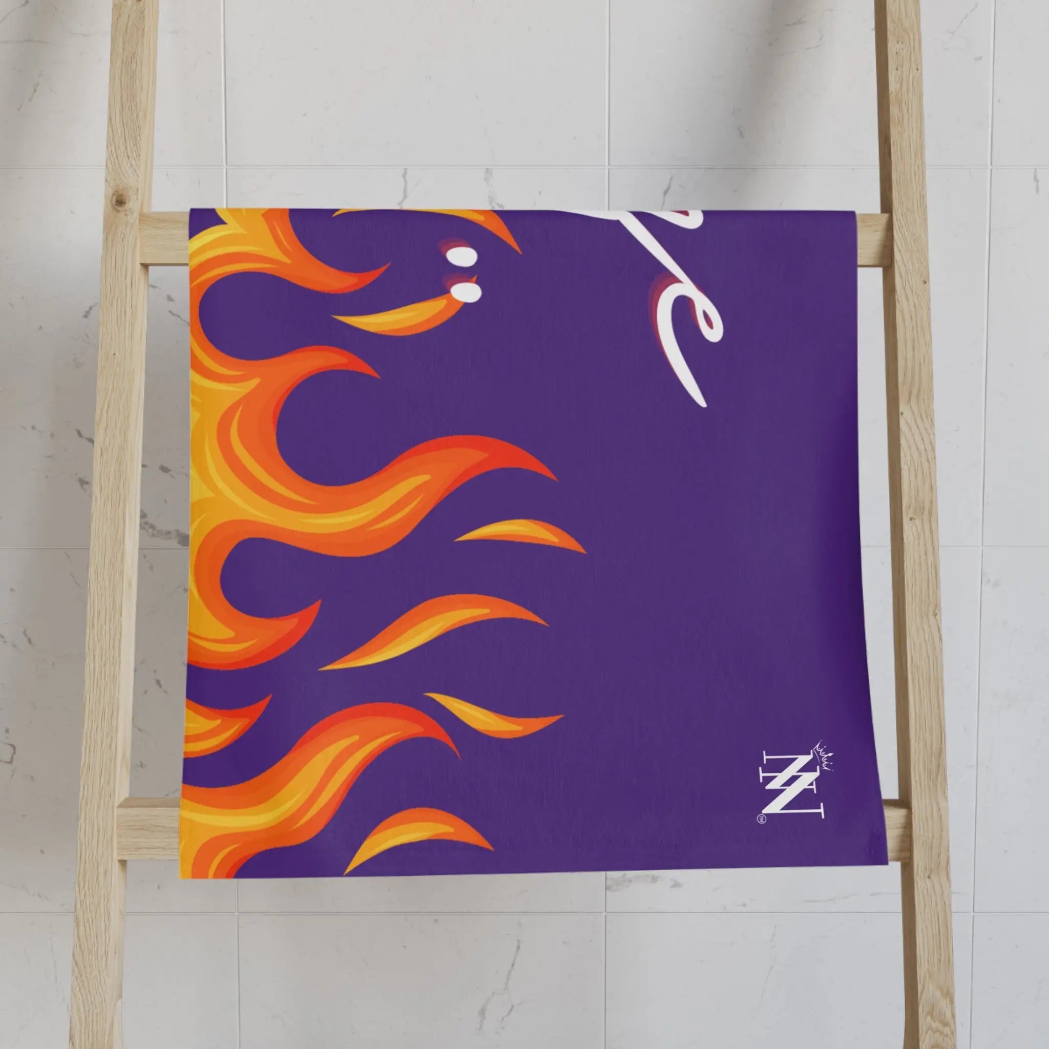 You’re Hot! Flames Fire Purple | Mix & Match Classic Fun-Flirty Lovers’ Towels