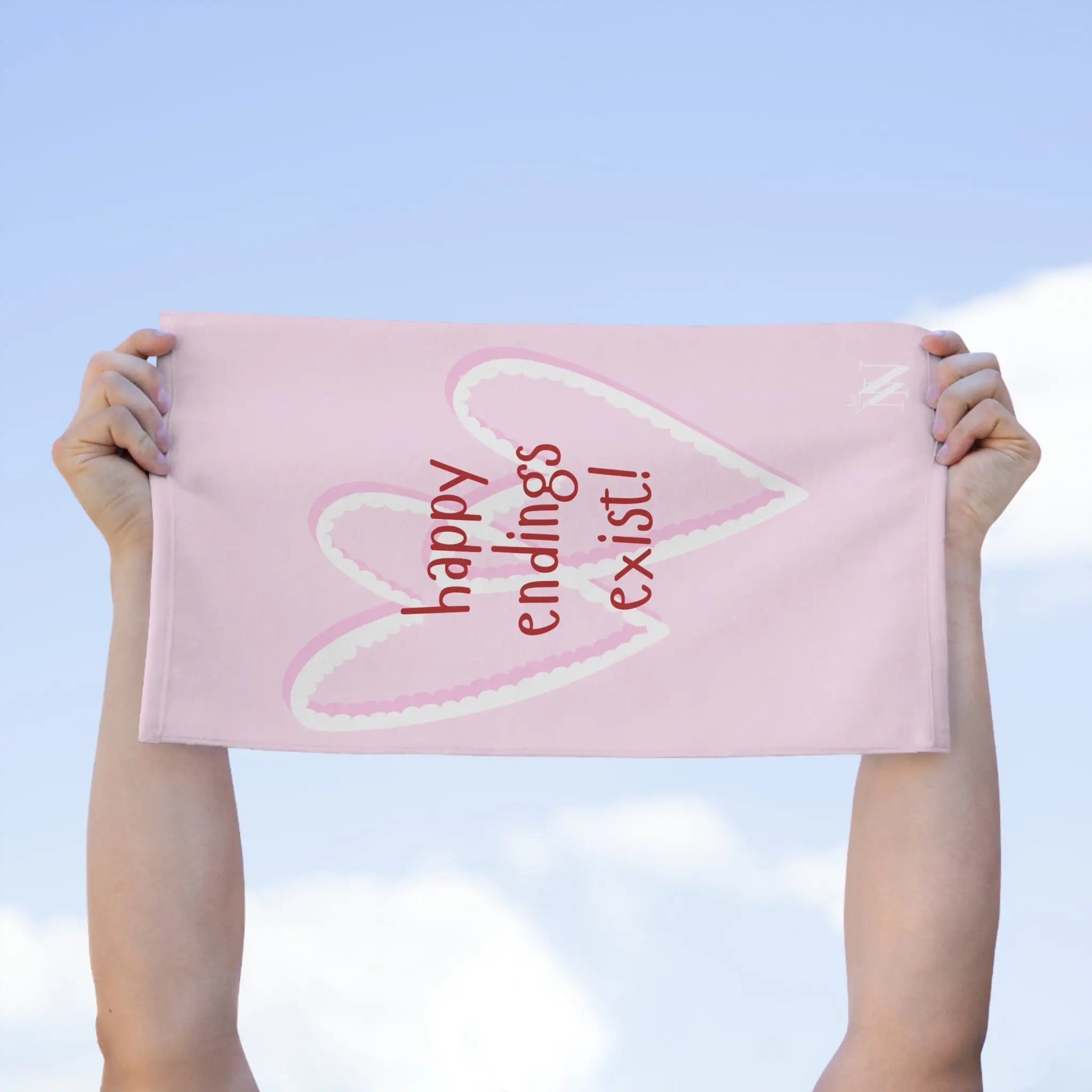 Happy Endings Exist! Two Hearts | Mix & Match Soft Fun-Flirty Lovers’ Towels