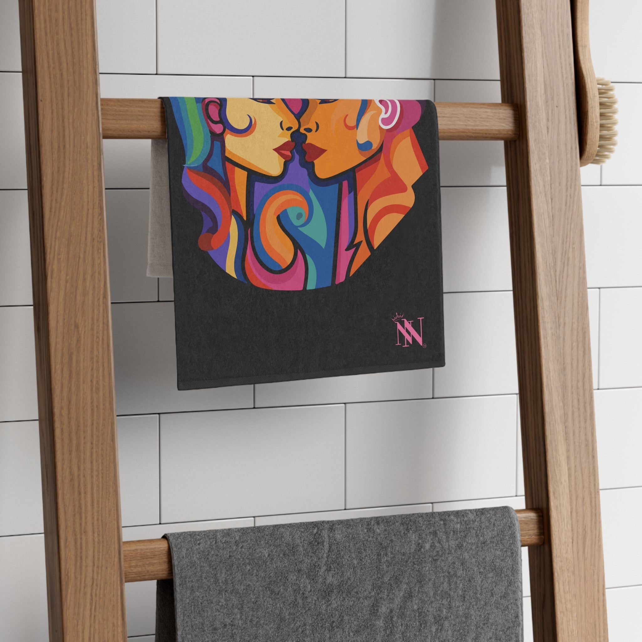 Woman to Woman Black | Mix & Match Soft Fun-Flirty Lovers’ Towels