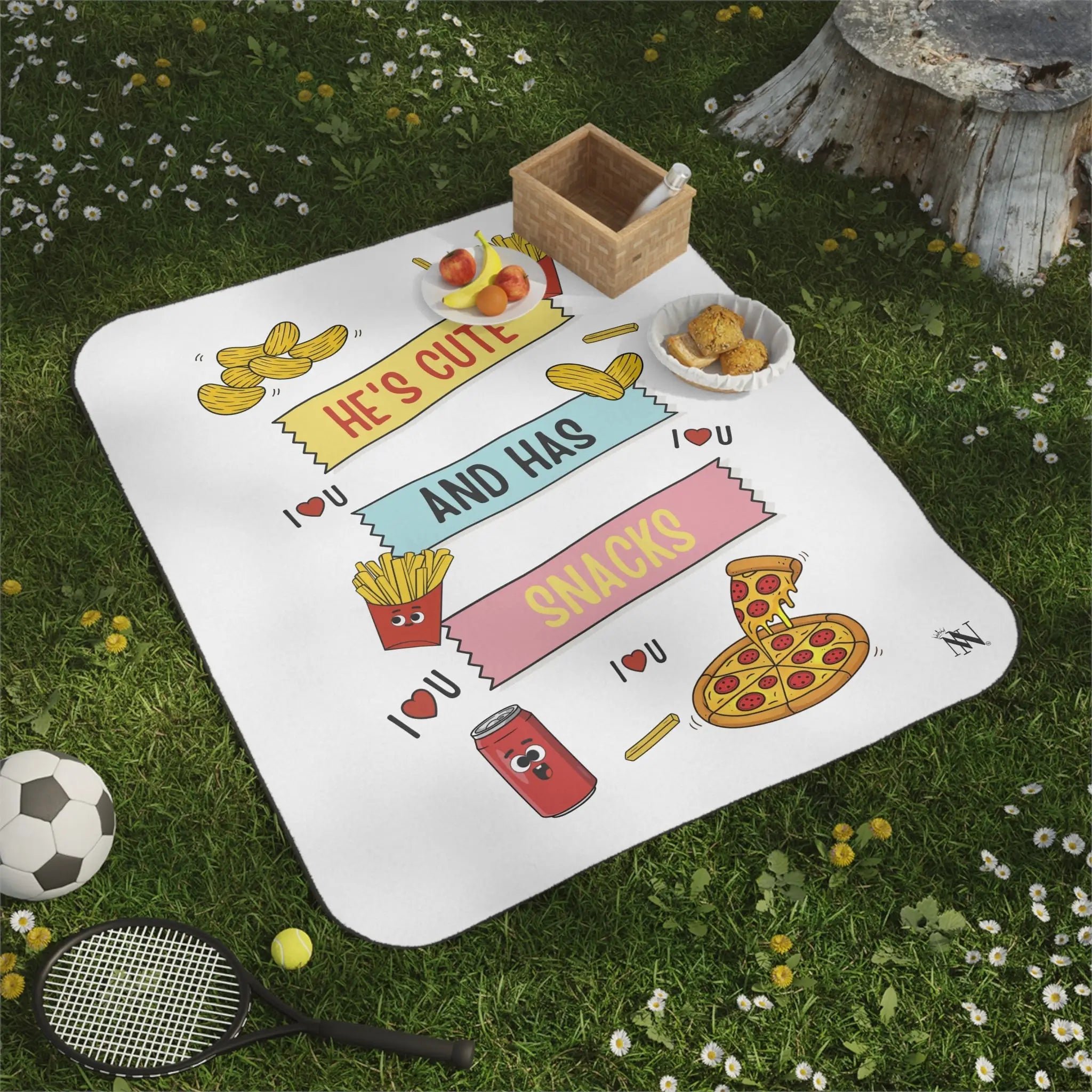 He’s Cute and Has Snacks | Mix Match Fun-Flirty Lovers’ Water-Resistant Blankets