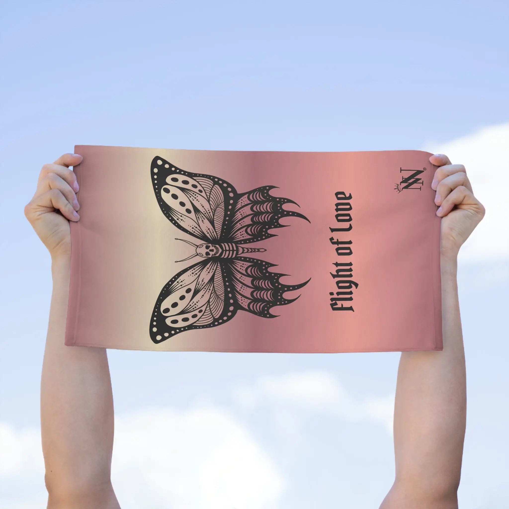 Flight of Love Skull Butterfly Sex Towel