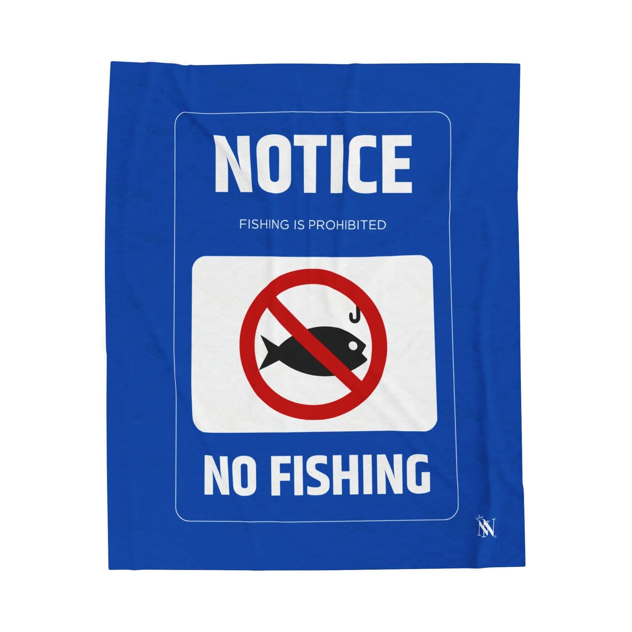 No Fishing Sign Blanket