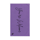 You’re Welcome Light Purple | Mix & Match Classic Fun-Flirty Lovers’ Towels