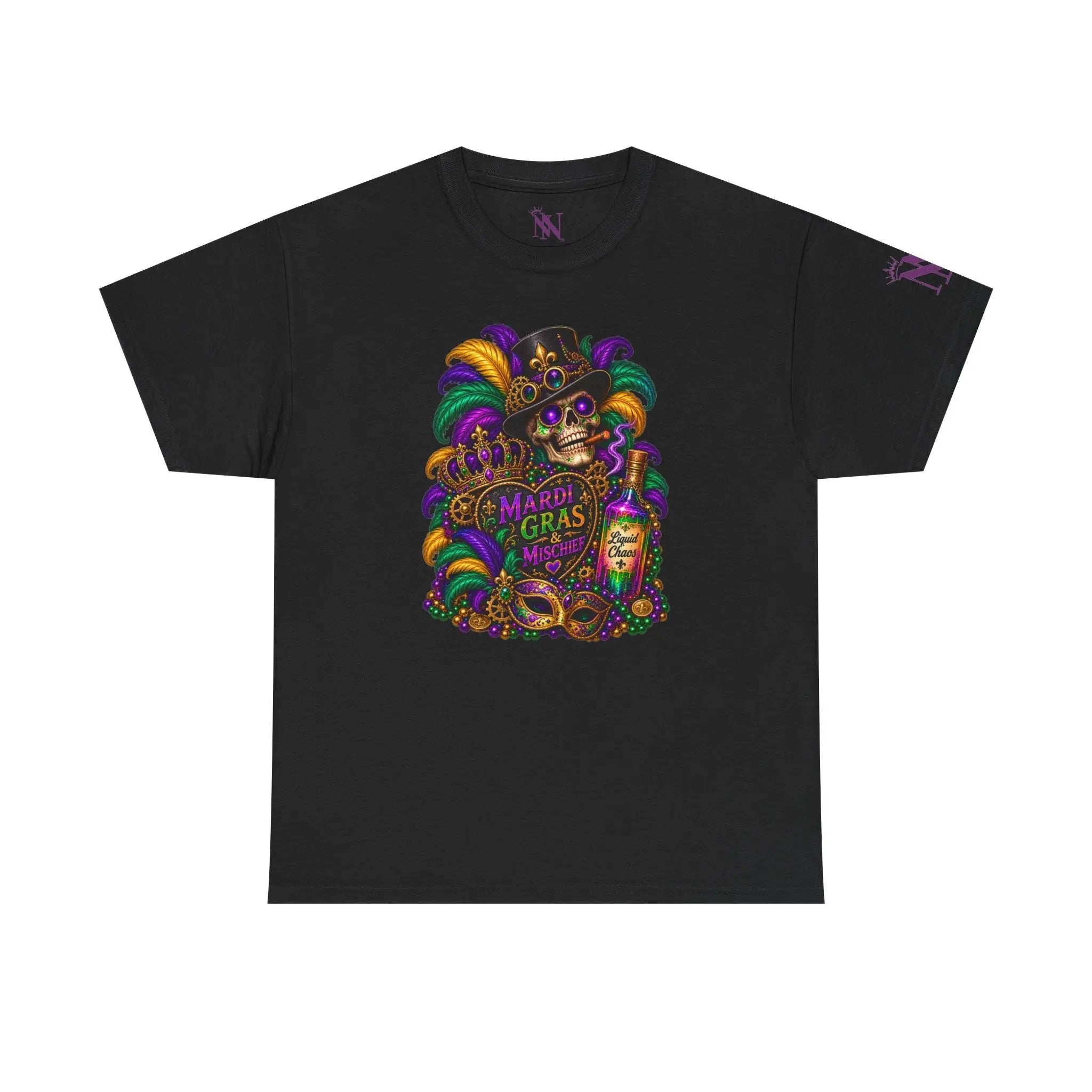 Mardi Gras & Mischief Skull T-Shirt