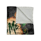 Kiss Me If You Dare Irish Love Crushed Velvet Blanket