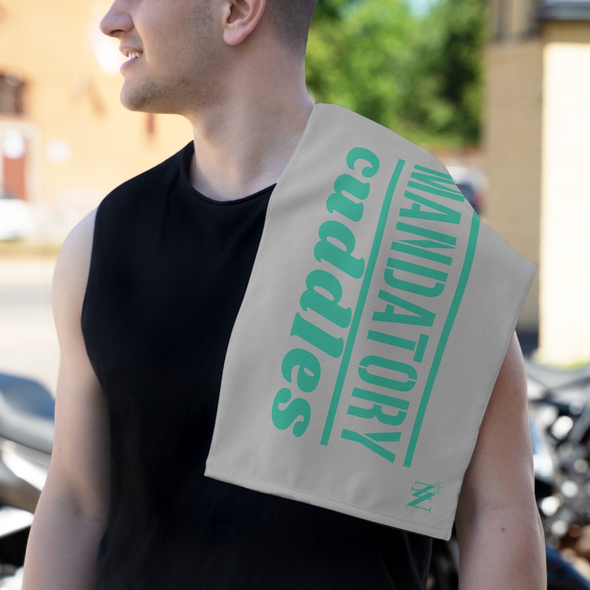 Mandatory Cuddles Light Grey | Mix & Match Soft Fun-Flirty Lovers’ Towels