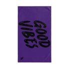 Good Vibes Bubble Print Purple Cum Towel